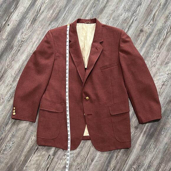 Rare Vintage 70's di Benedello Plum Wool Blazer Made in USA - Picture 6 of 12